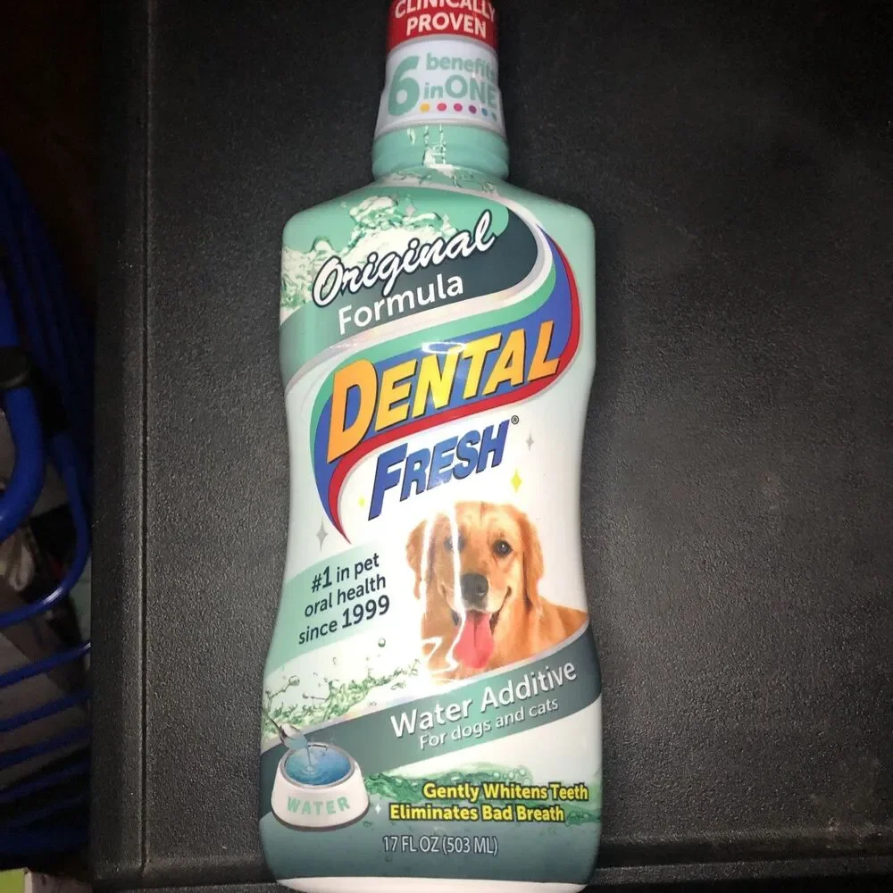 Dental Fresh Water Additive for Dogs, Cleans Teeth & Freshens Breath, 17oz